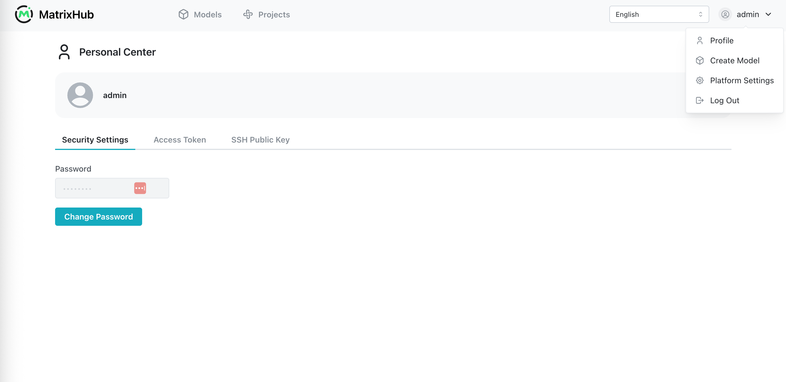 Log Out in the account menu