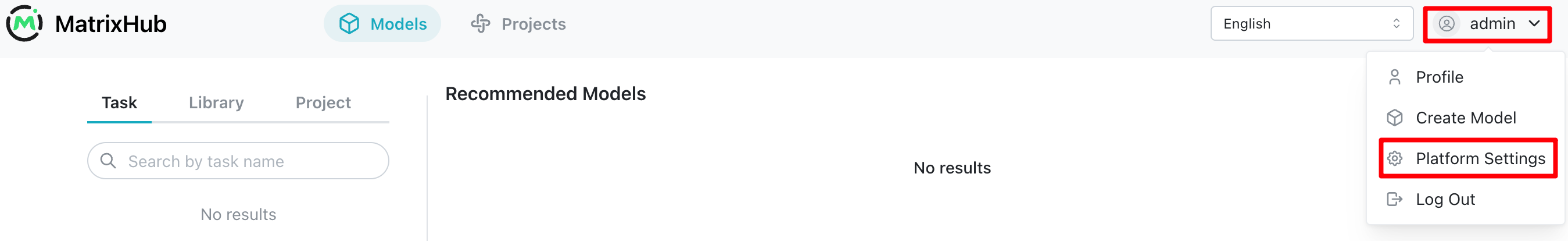 Open Platform Settings