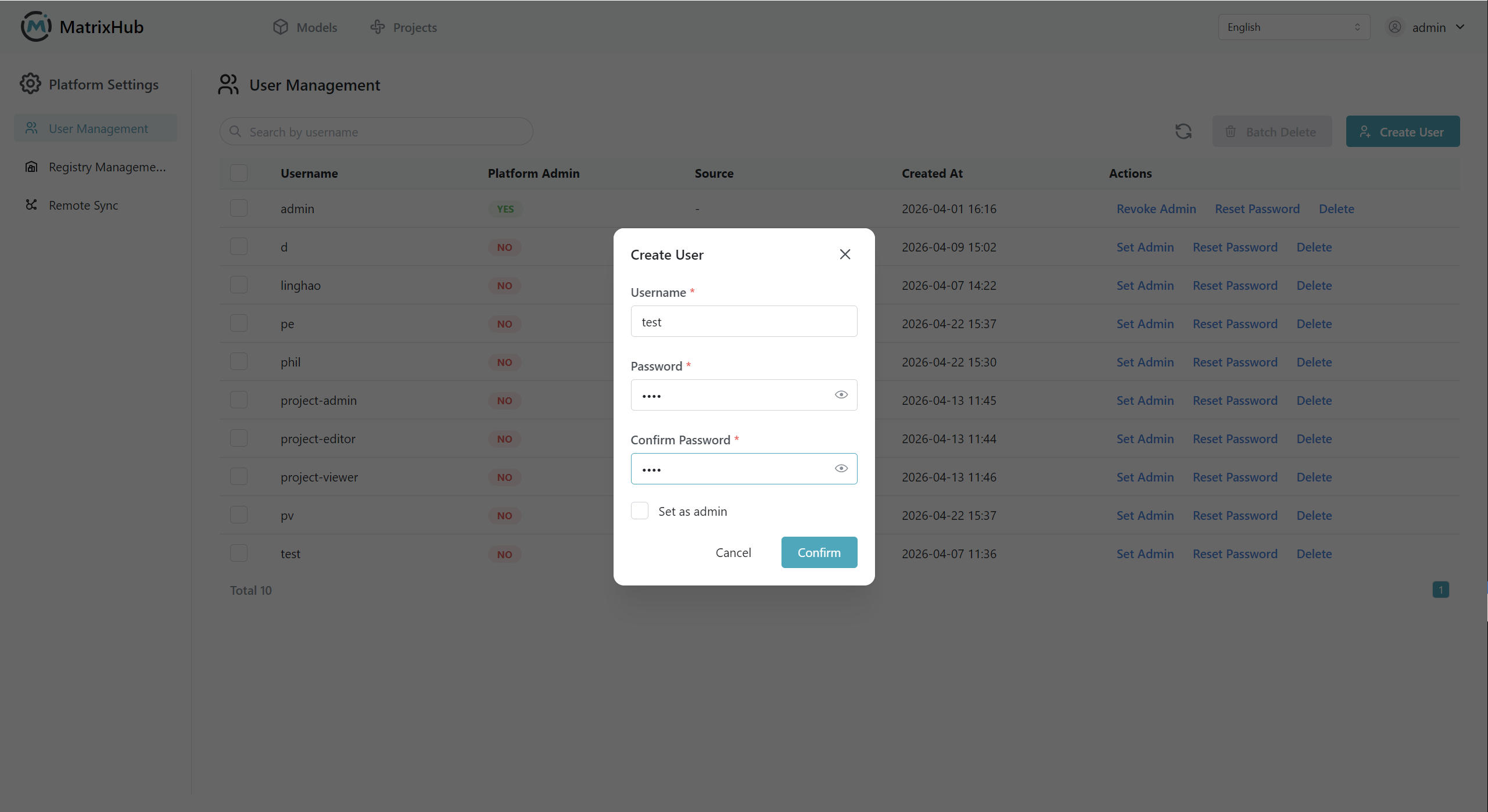 Create User